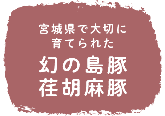 宮城県で大切に育てられた幻の島豚荏胡麻豚